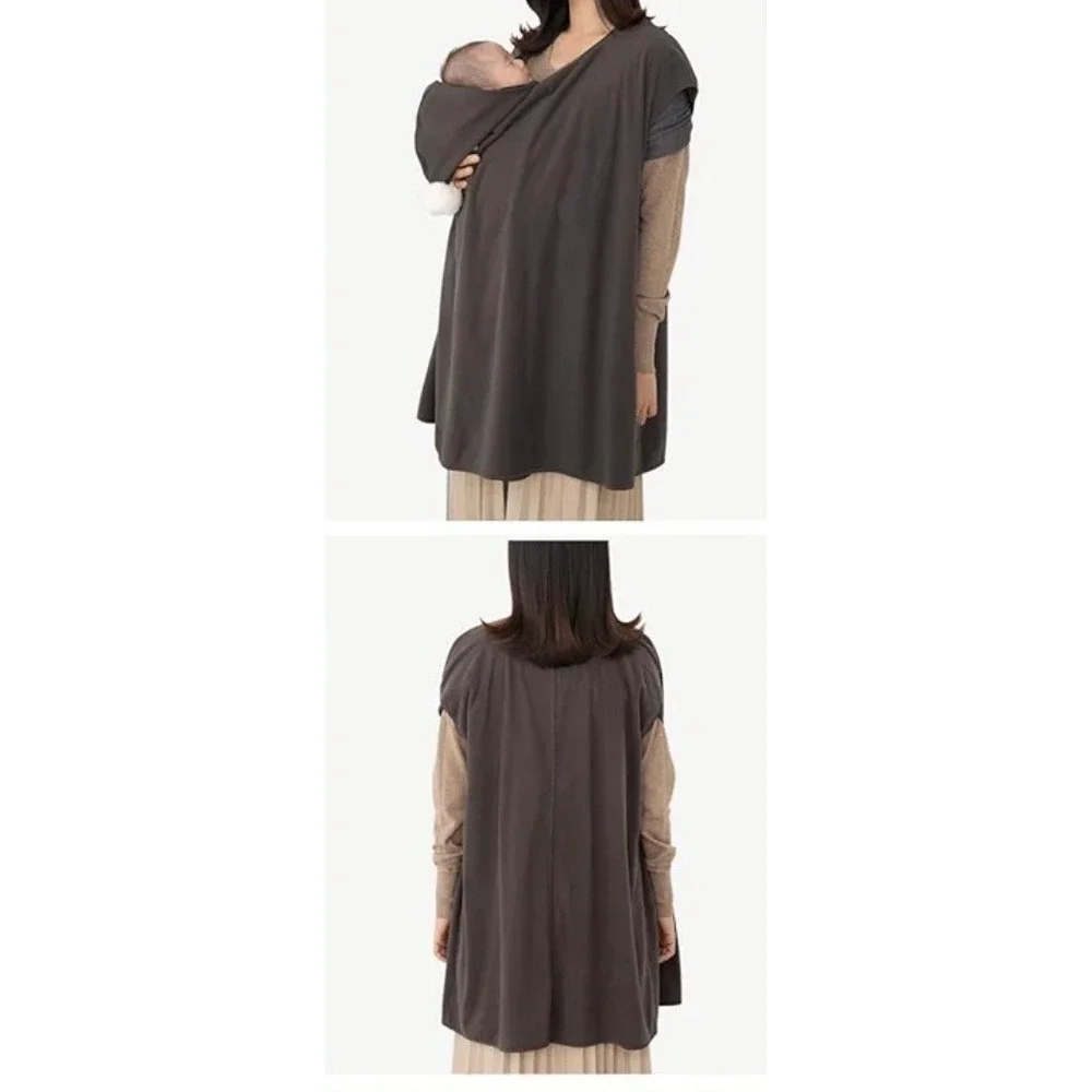 Konny Fleece Cover for Two Wrap Cape Jacket Winter Warm Vest Taupe One Size Cozy - Picture 4 of 9